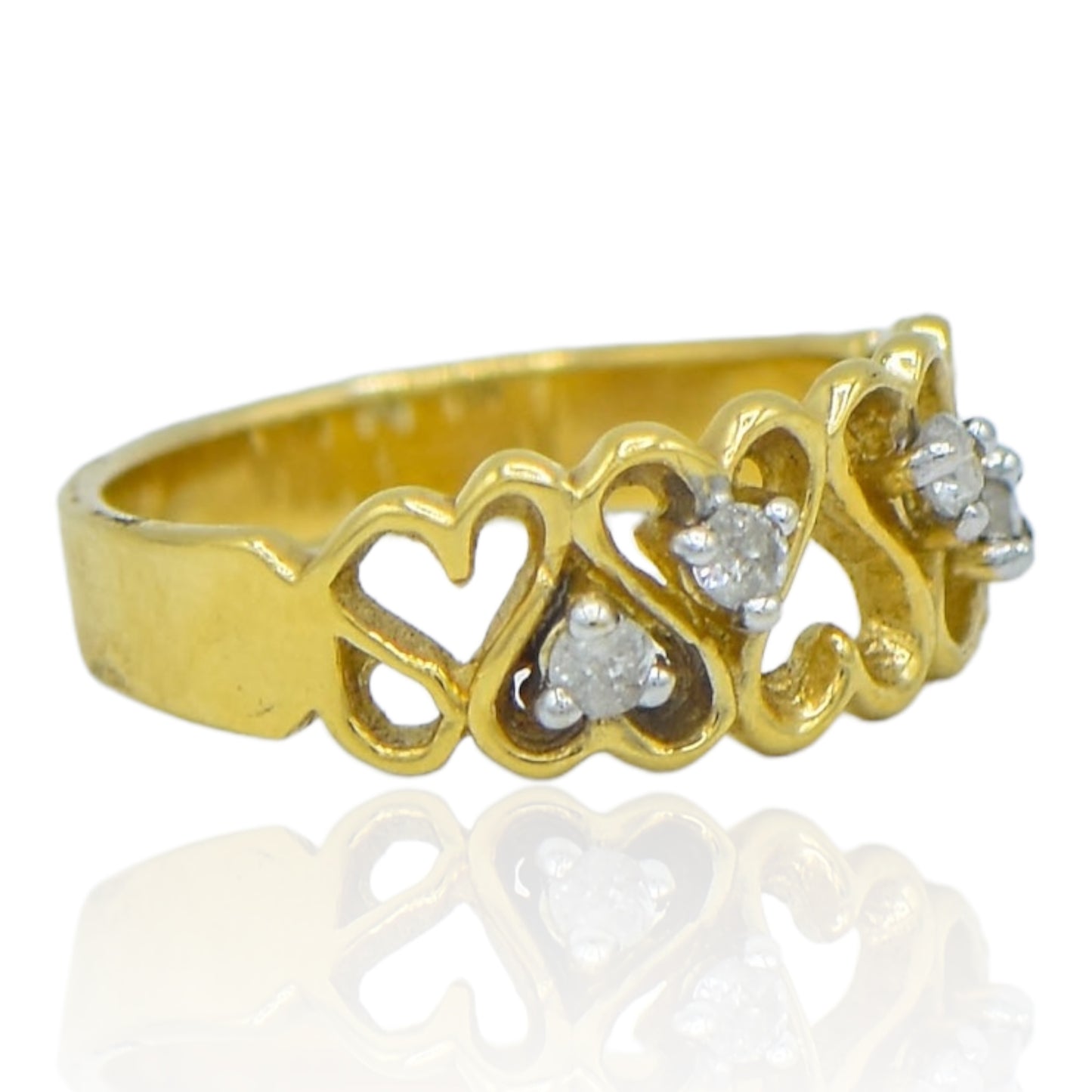 Heart Diamond Band .05cttw 14K Gold Ring