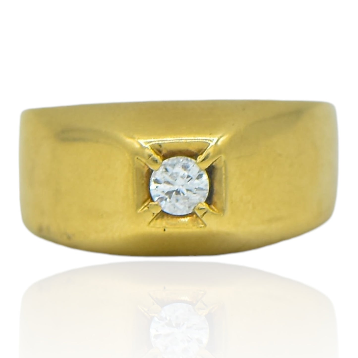 Signet Ring .15ct 14K Yellow Gold