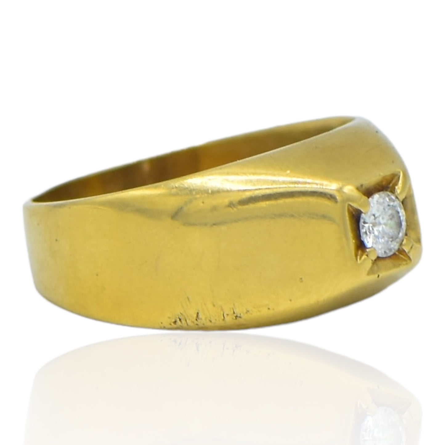 Signet Ring .15ct 14K Yellow Gold