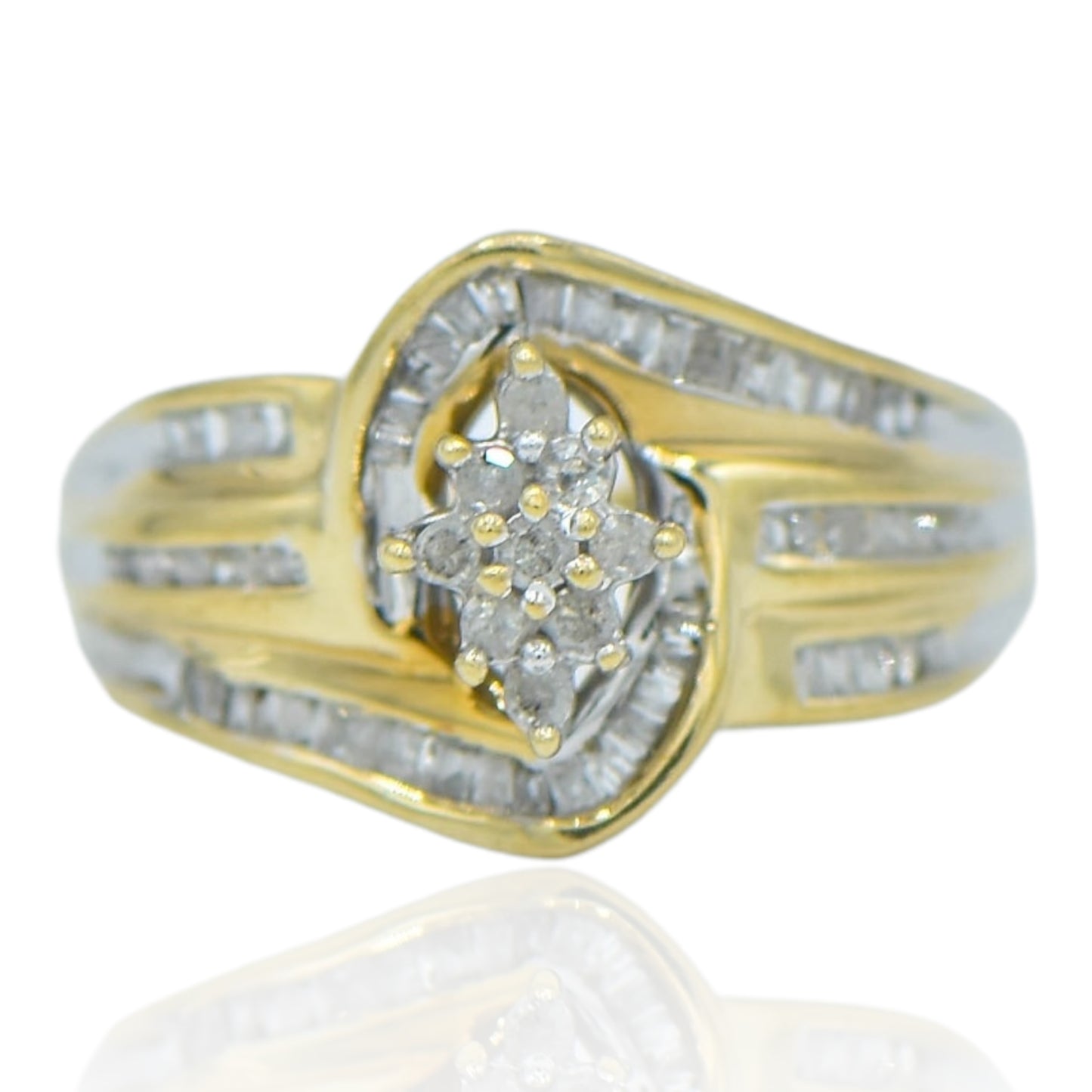 Diamond Cluster Ring .33cttw 14K Yellow Gold