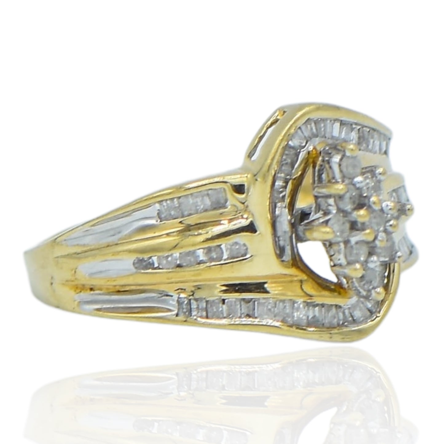 Diamond Cluster Ring .33cttw 14K Yellow Gold