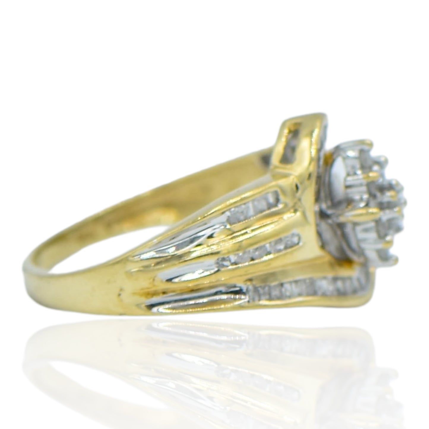 Diamond Cluster Ring .33cttw 14K Yellow Gold