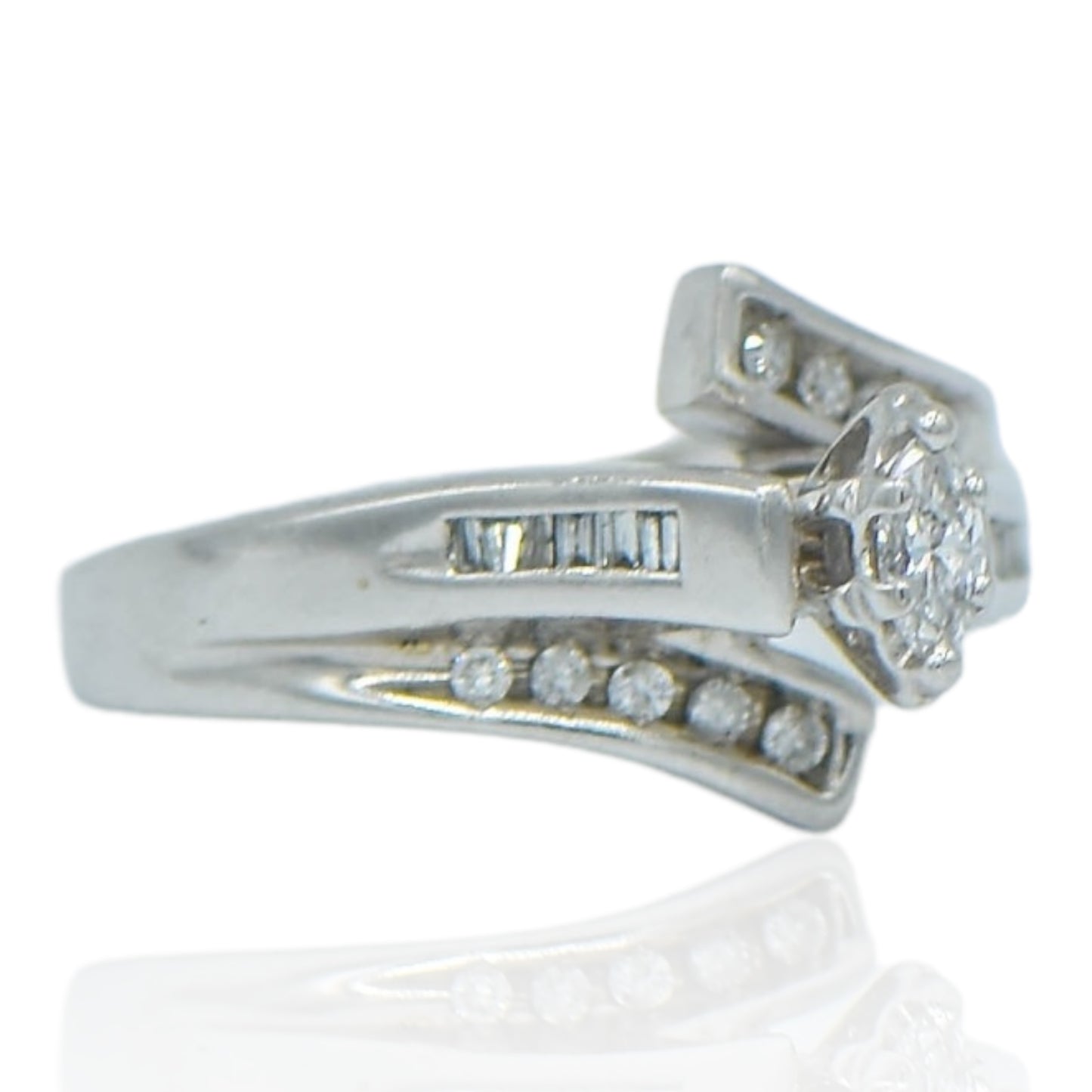 Marquise Cut Promise Ring .16 CTTW 14K White Gold