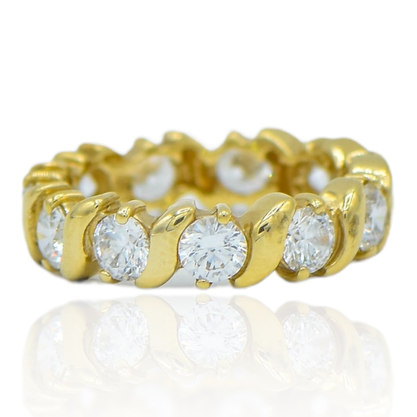 Eternity Ring CZ 14k Yellow Gold