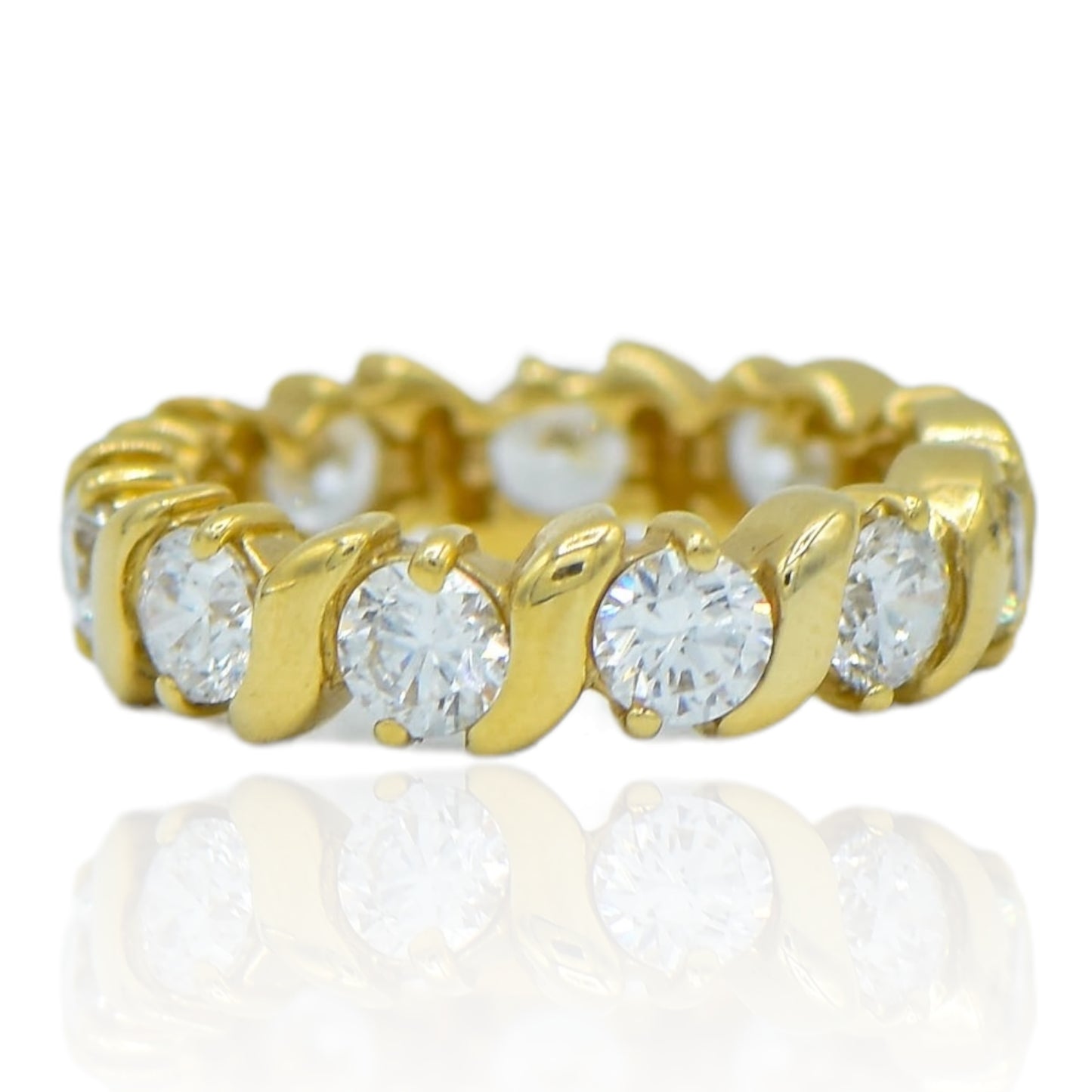 Eternity Ring CZ 14k Yellow Gold