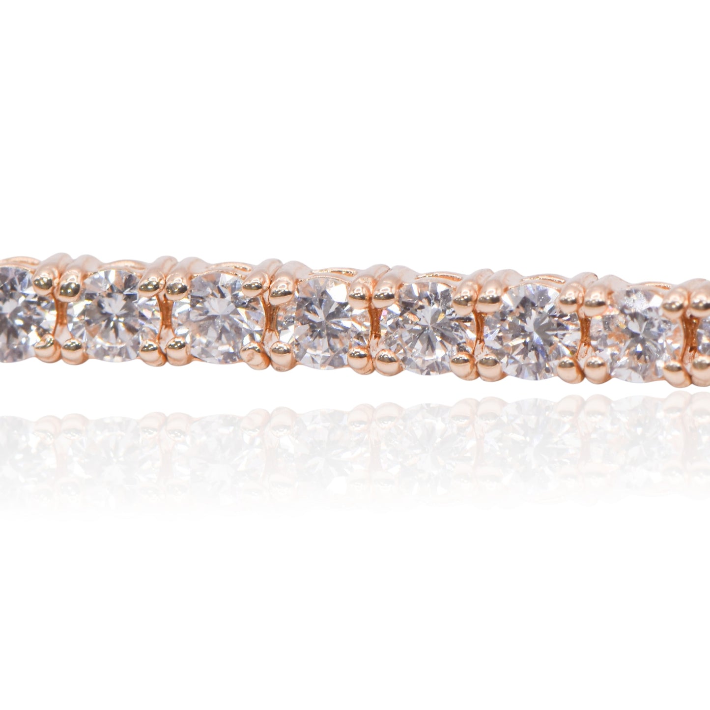Diamond Four-Prong Set Tennis Bracelet 14K Yellow Gold with Lab Diamonds 7.25in 3cttw
