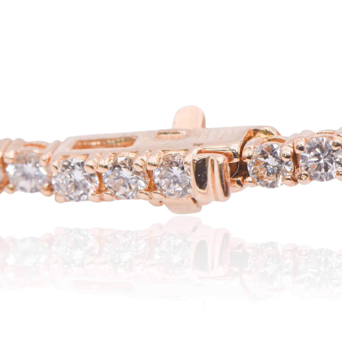 Diamond Four-Prong Set Tennis Bracelet 14K Yellow Gold with Lab Diamonds 7.25in 3cttw