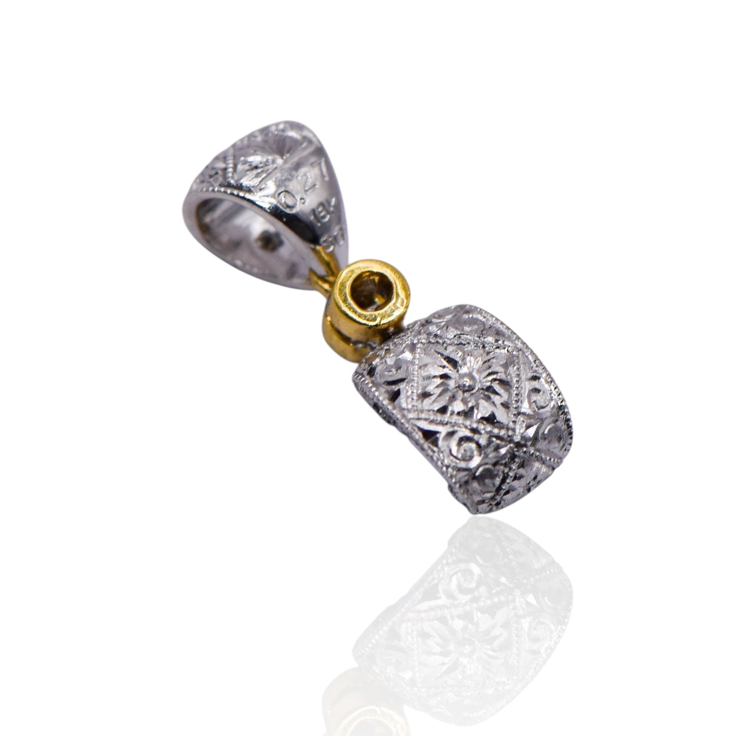 Emerald Shape Diamond 18K White Gold