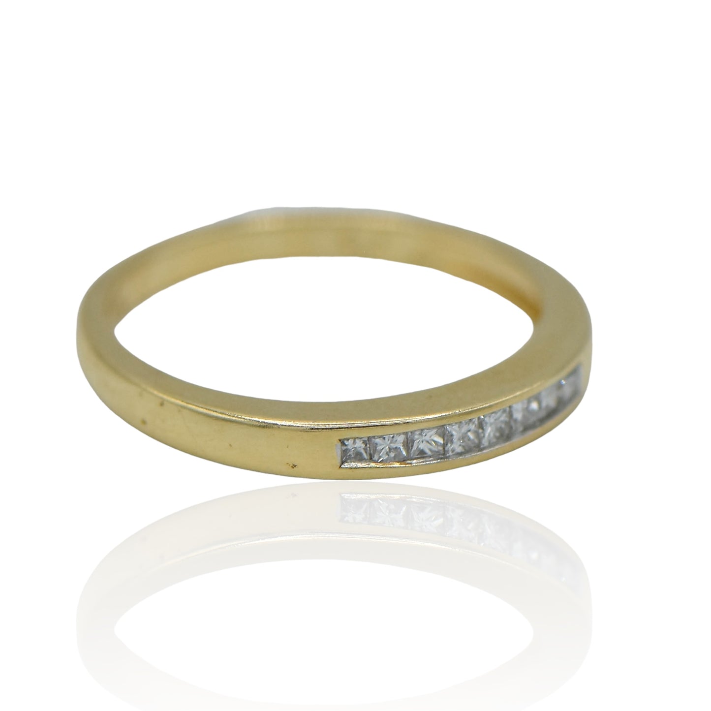 Yellow Gold 14K Band with 0.064 cttw Diamonds