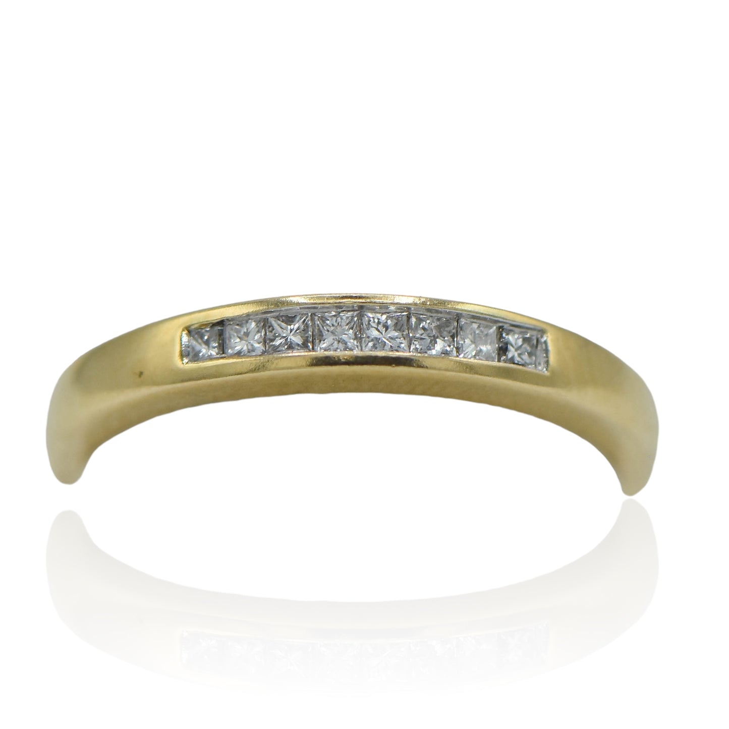 Yellow Gold 14K Band with 0.064 cttw Diamonds