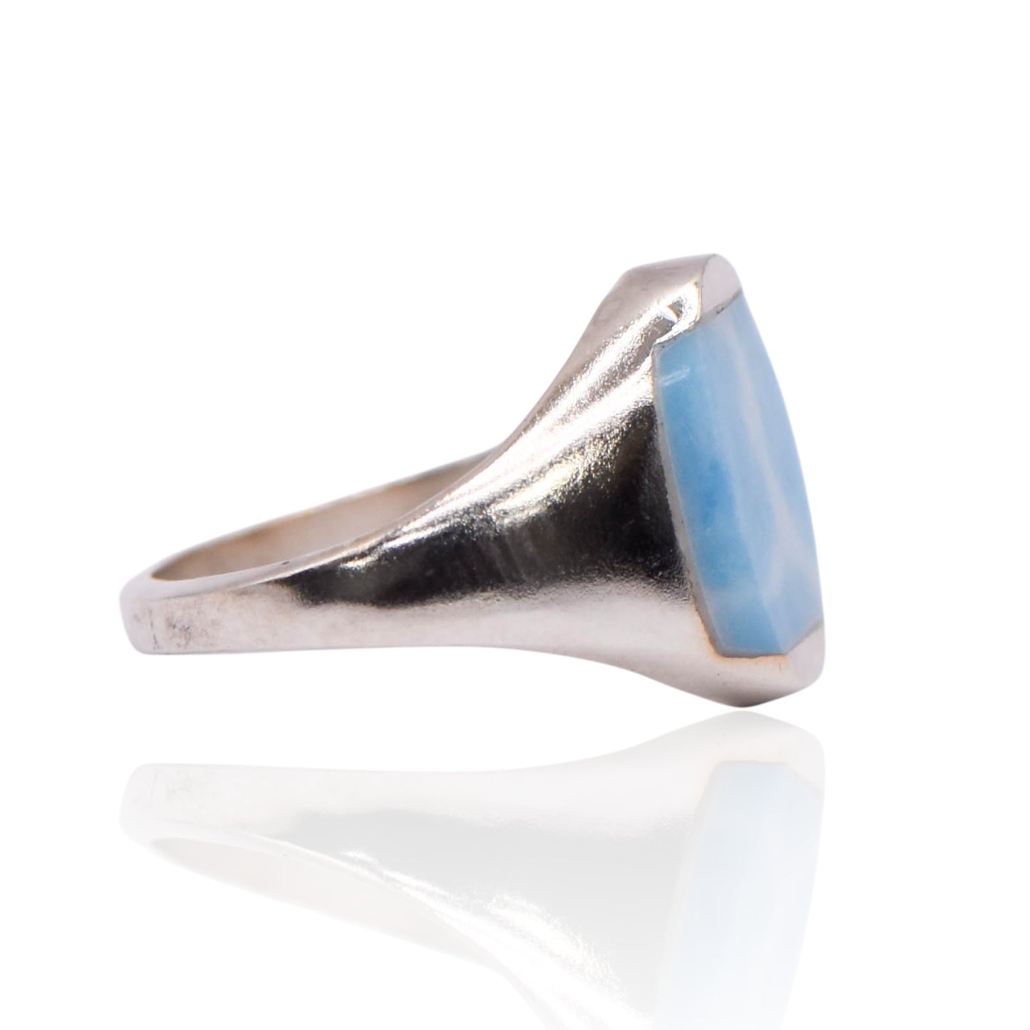 Vintage Light Blue Larimar Sterling Silver Ring