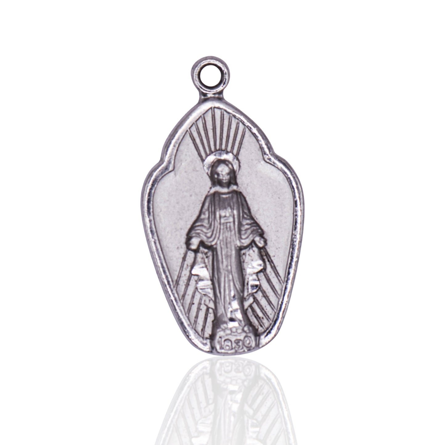 Vintage Virgin Mary Sterling Silver Pendant