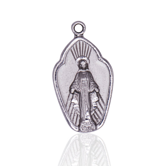 Vintage Virgin Mary Sterling Silver Pendant
