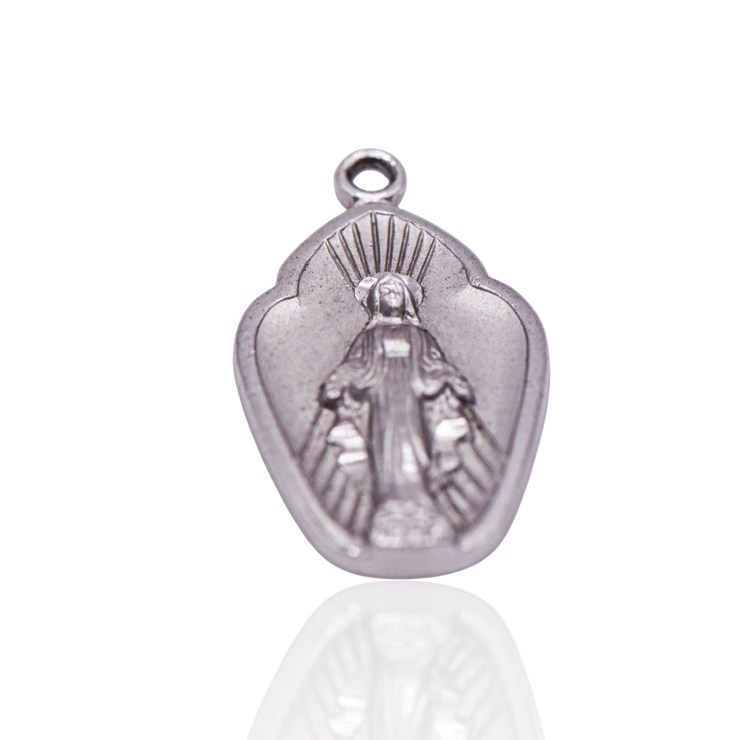 Vintage Virgin Mary Sterling Silver Pendant
