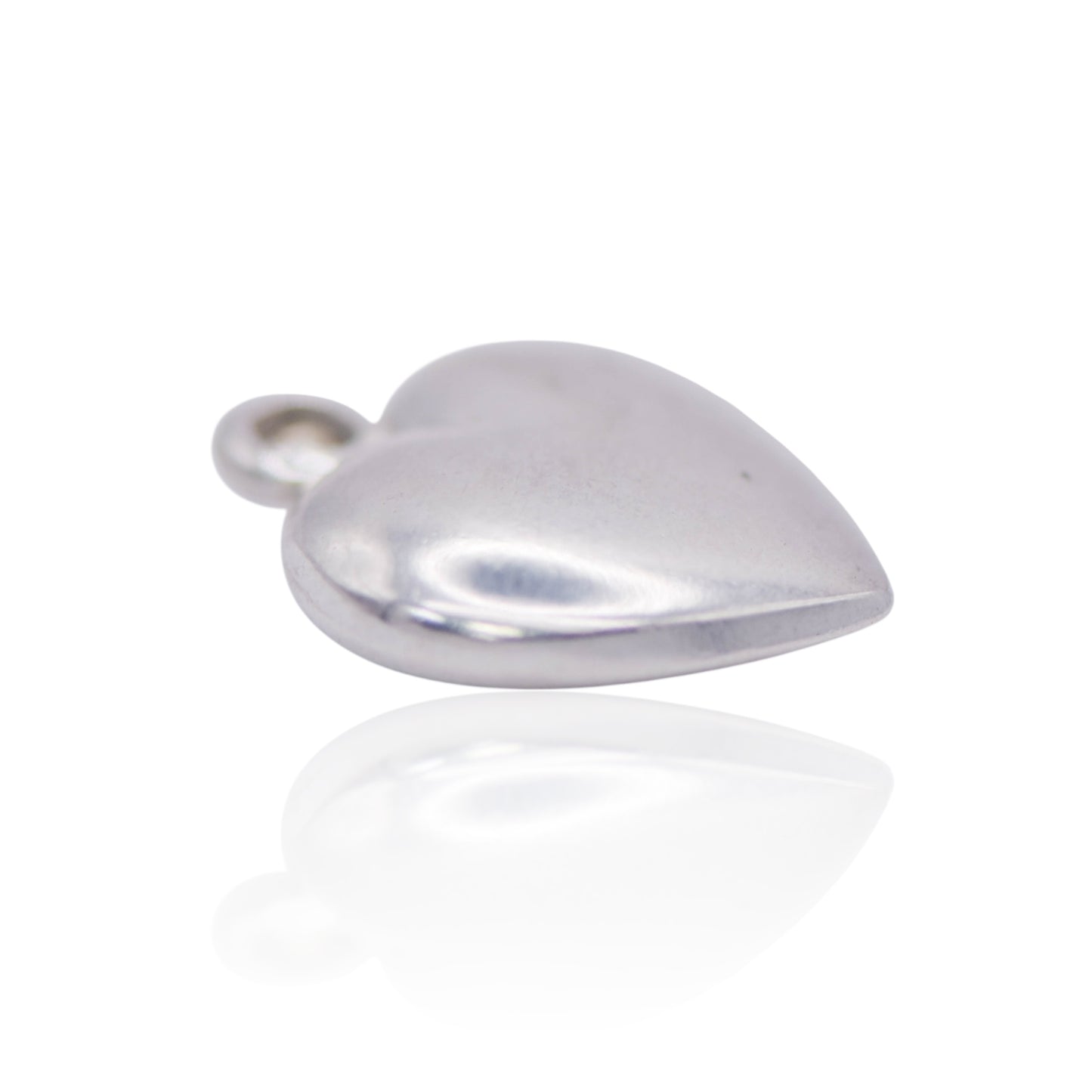 Vintage Puffy Heart Sterling Silver Pendant