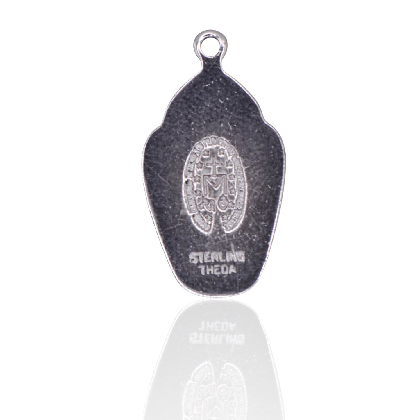 Vintage Virgin Mary Sterling Silver Pendant