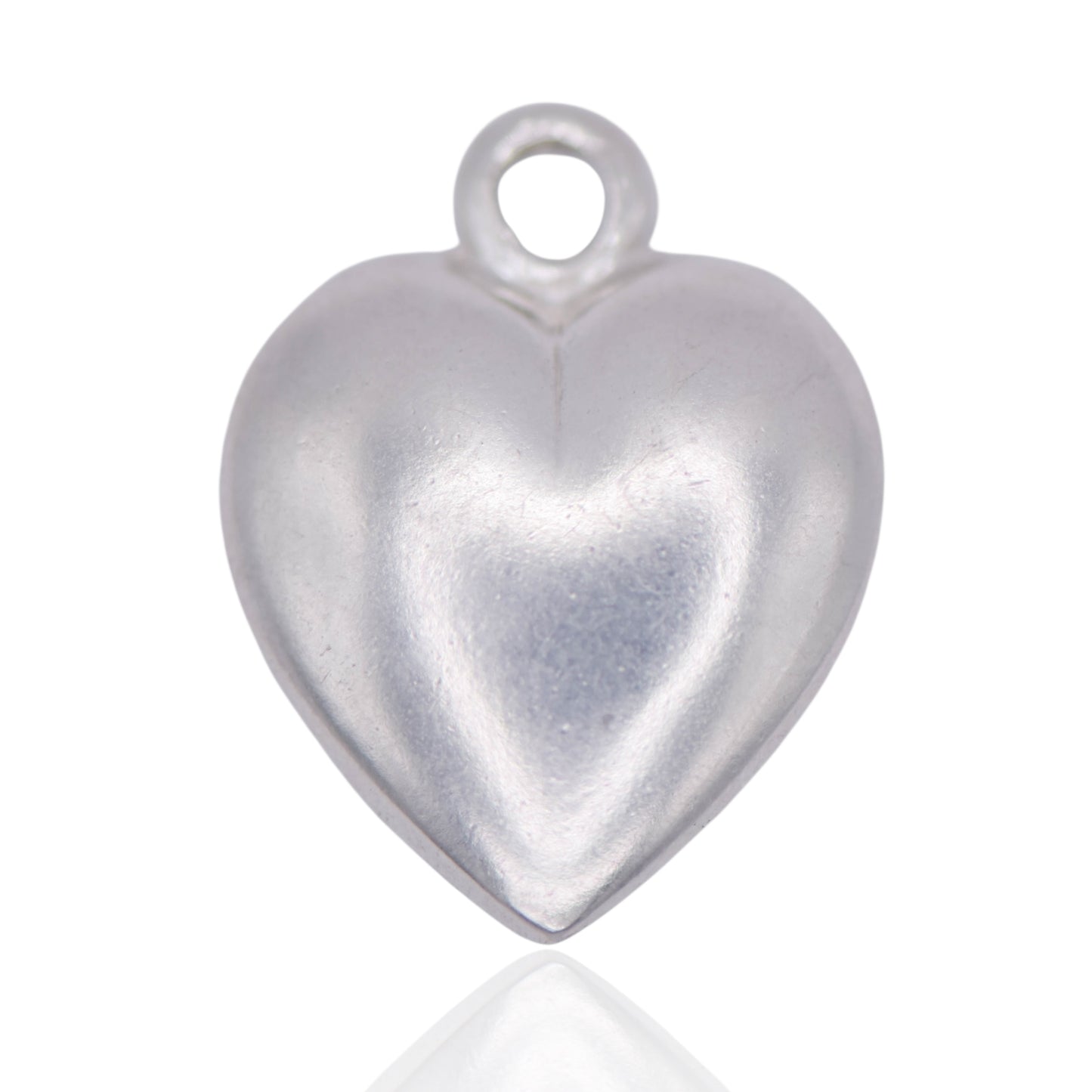 Vintage Puffy Heart Sterling Silver Pendant