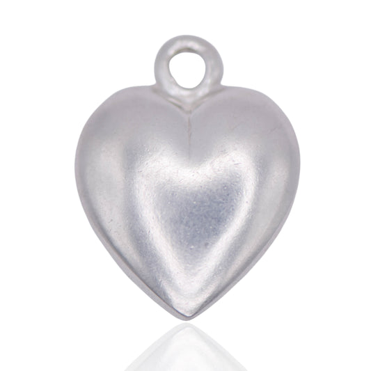 Vintage Puffy Heart Sterling Silver Pendant