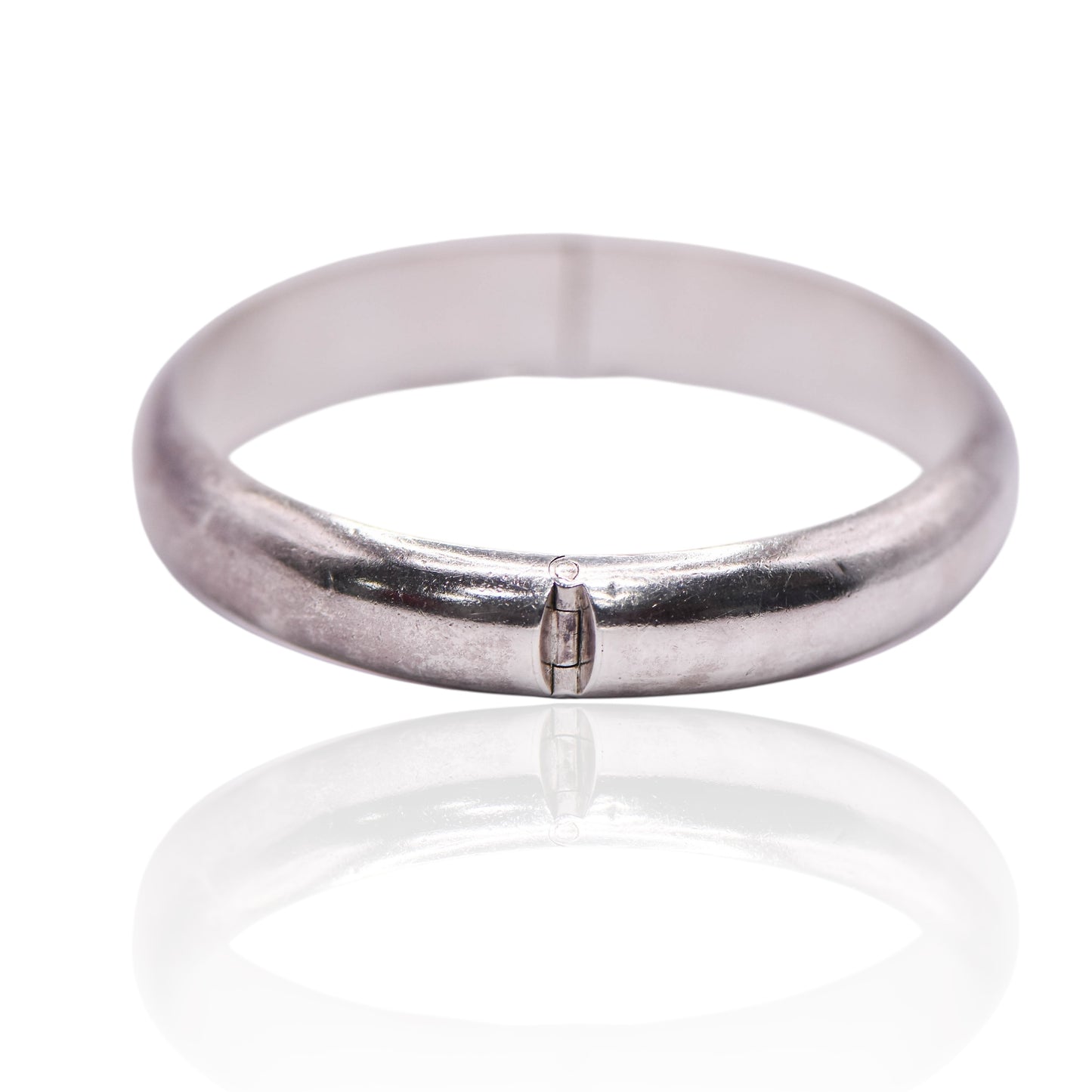 Vintage Cuff Bangle Hinged Sterling Silver Bracelet