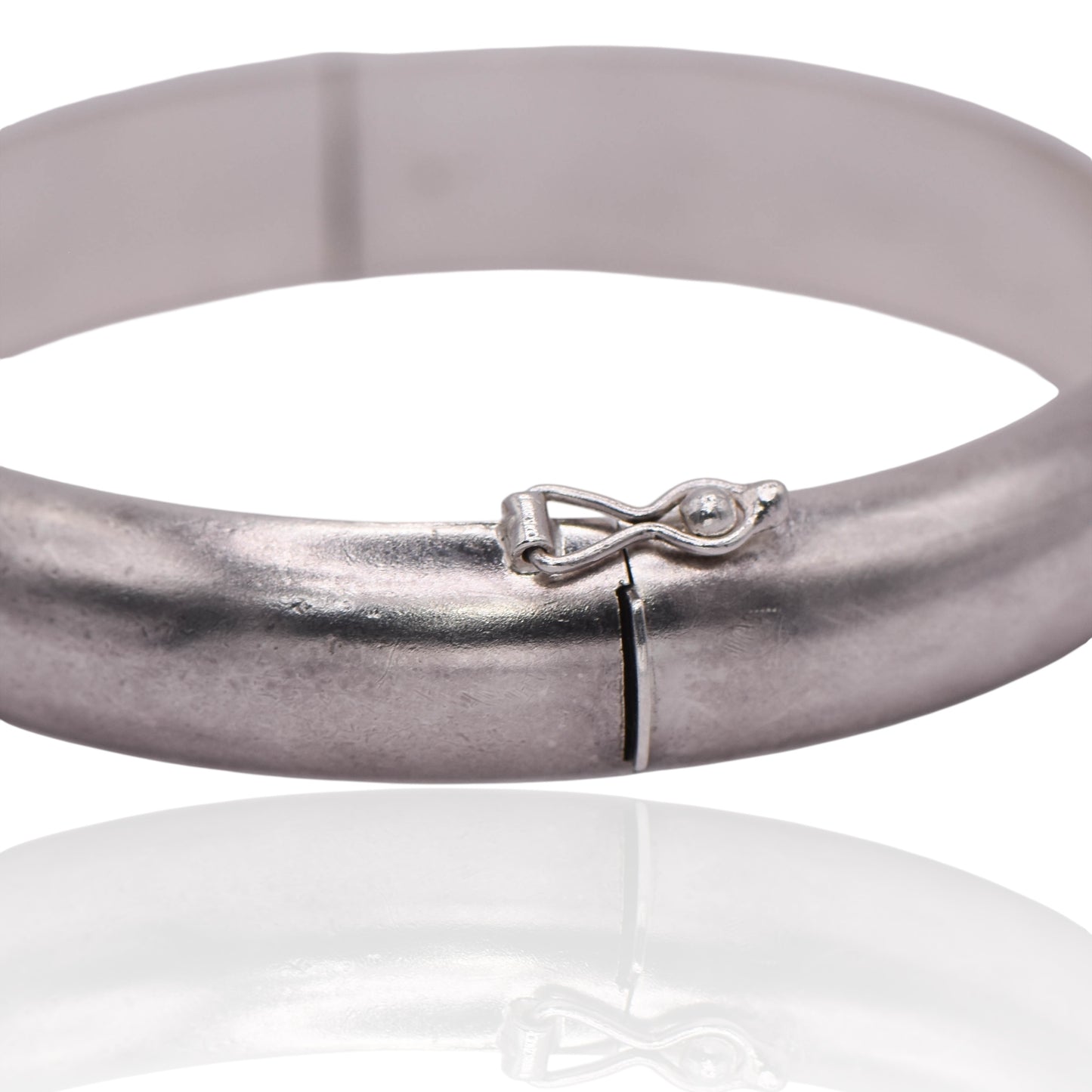 Vintage Cuff Bangle Hinged Sterling Silver Bracelet