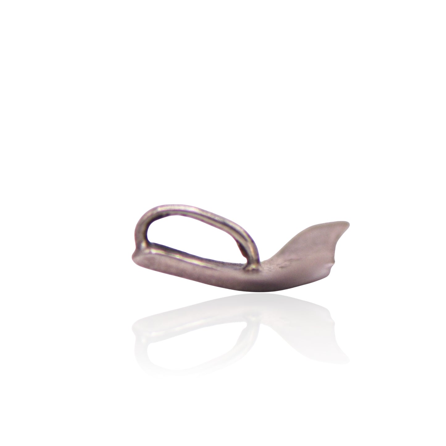 Vintage Small Whale Tail Sterling Silver Pendant