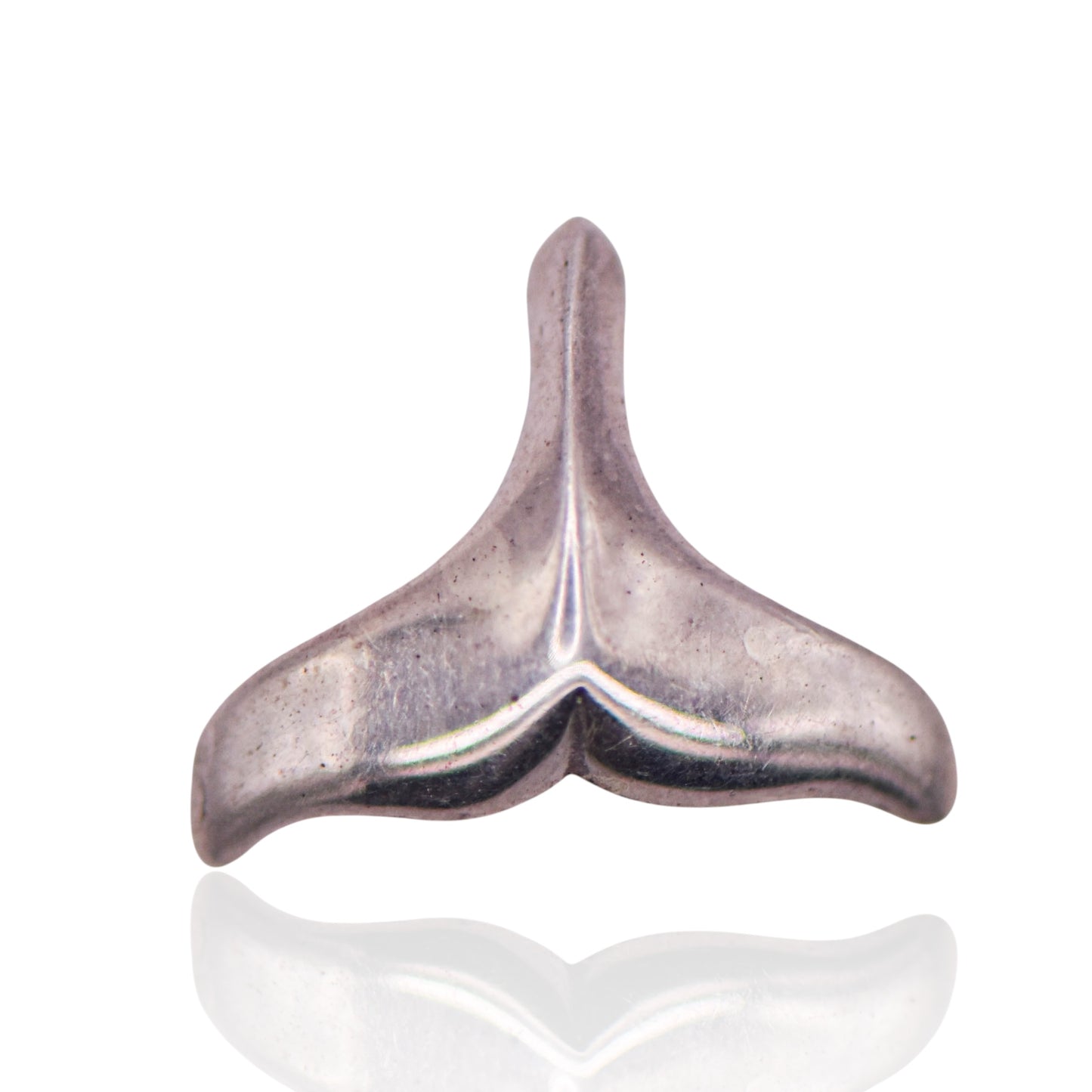 Vintage Small Whale Tail Sterling Silver Pendant