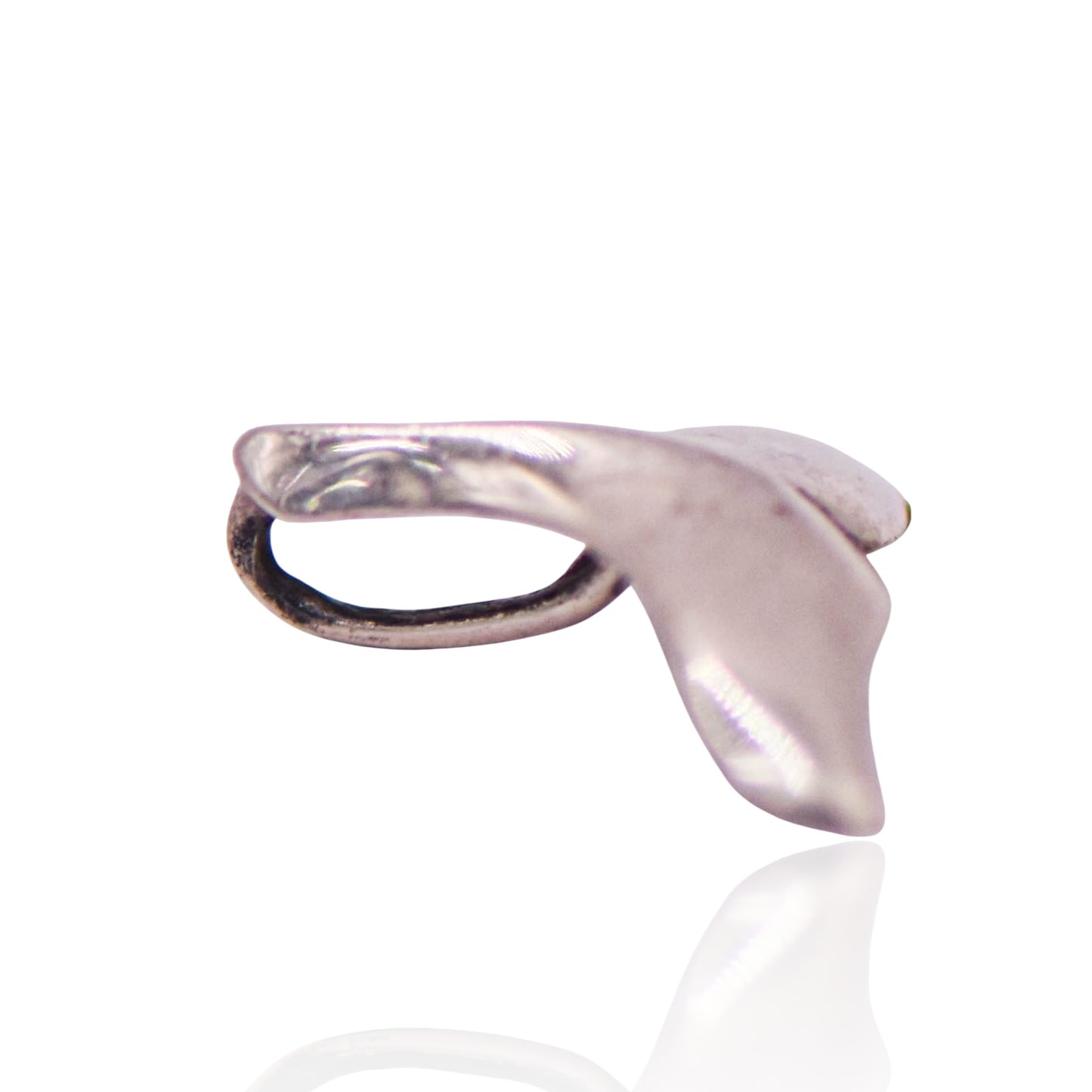 Vintage Small Whale Tail Sterling Silver Pendant