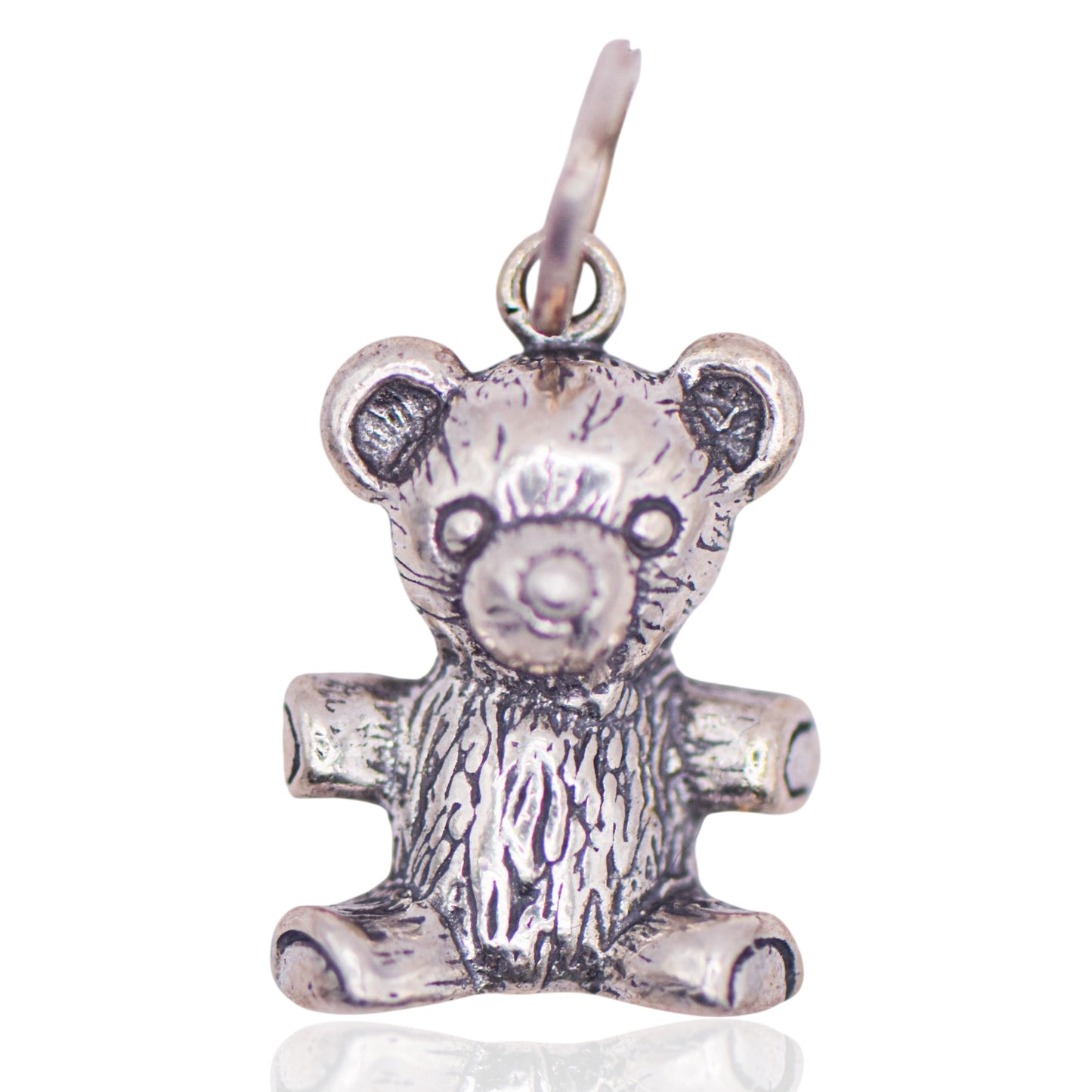 Vintage Teddy Bear Sterling Silver Pendant