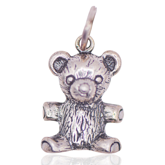 Vintage Teddy Bear Sterling Silver Pendant