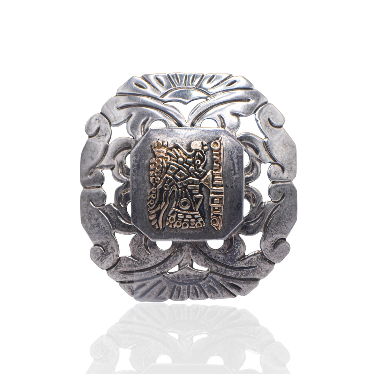 Vintage Aztec Brooch