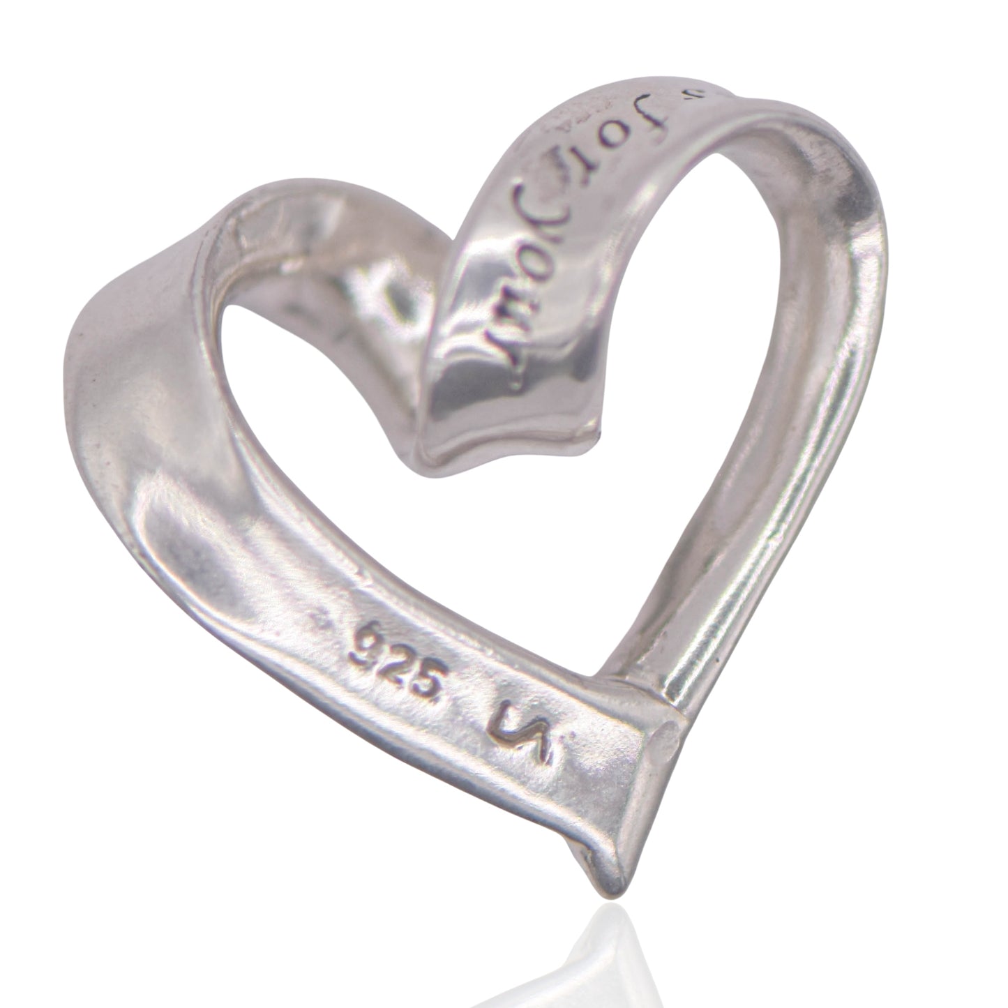Vintage "A True Friend Reaches for Your Hand and Touches Your Heart" Sterling Silver Pendant